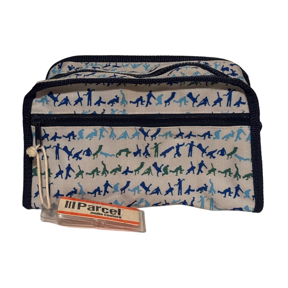 Vintage Y2K Parcel by Loop NYC Medium Makeup Bag Breakdance All Over Print NWT